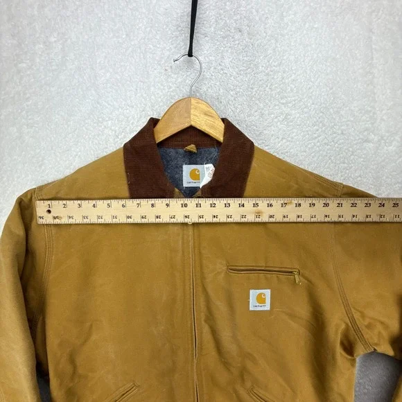 Carhartt Detroit Jacket Blanket Lined Mens 48 Tall J01 BRN Brown 6BLJT - Picture 9 of 16
